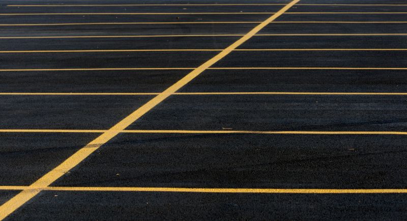 Repainted Parking Lines